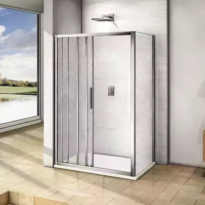 Душевой уголок Good Door Orion WTW+SP 110х90 матовый Grape, хром