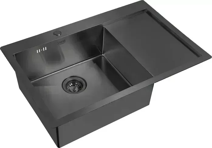 Мойка кухонная ZorG Inox R PVD 7851-L графит