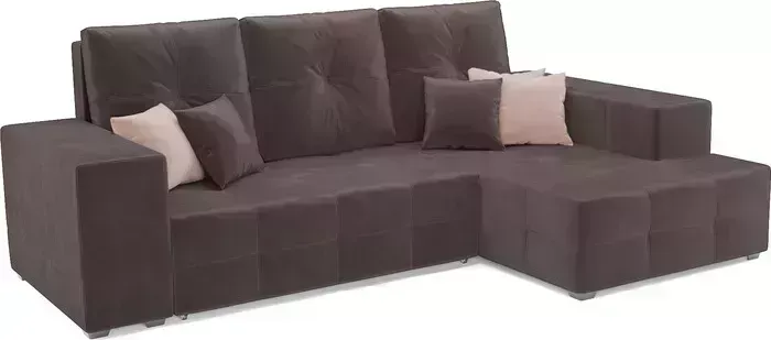 Диван угловой Mebel Ars Монреаль правый угол (кордрой коричневый)