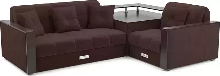 Диван угловой Mebel Ars Прага (велюр шоколад HB-178 16)