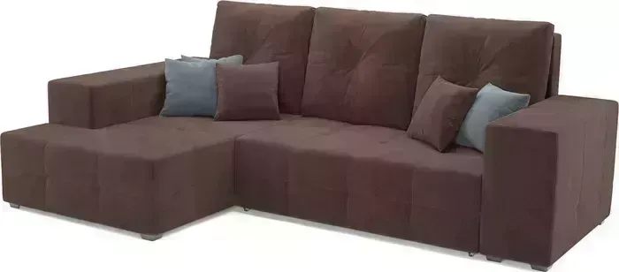 Диван угловой Mebel Ars Монреаль левый угол (велюр молочный шоколад/НВ-178/13)
