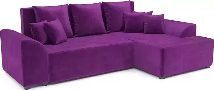 Диван угловой Mebel Ars Каскад правый угол (фиолет)