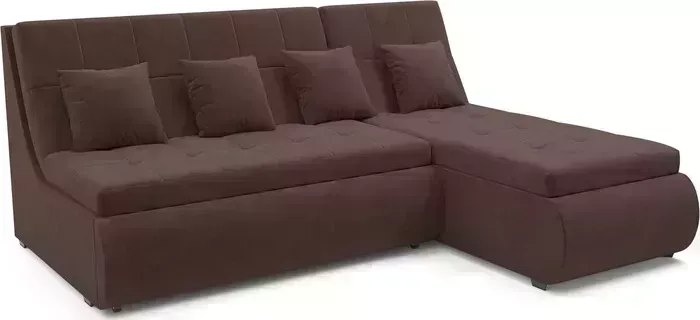 Диван угловой Mebel Ars Дубай (велюр молочный шоколад НВ-178 13)