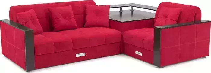 Диван угловой Mebel Ars Прага (кордрой красный)