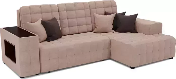Диван угловой Mebel Ars Мадрид правый угол (кордрой бежевый)