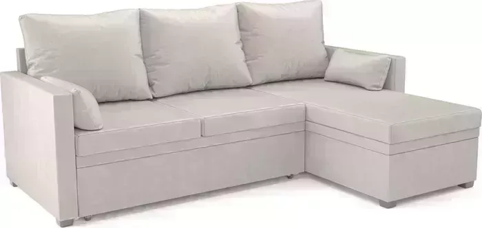 Диван угловой Mebel Ars Париж (бархат бежевый STAR VELVET 6 LIGHT Beige)