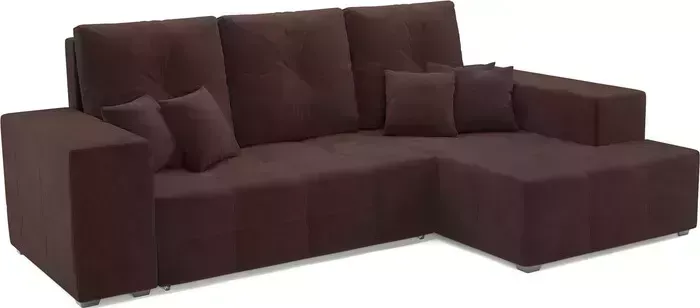 Диван угловой Mebel Ars Монреаль правый угол (велюр шоколад/НВ-178/16)