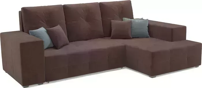 Диван угловой Mebel Ars Монреаль правый угол (велюр молочный шоколад/НВ-178/13)