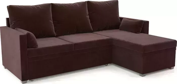Диван угловой Mebel Ars Париж (велюр шоколад HB-178 16)