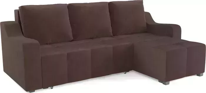 Диван угловой Mebel Ars Берн (велюр молочный шоколад НВ-178 13)