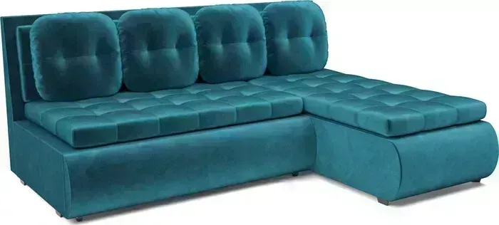 Диван угловой Mebel Ars Кормак (бархат сине-зеленый STAR VELVET 43 BLACK GREEN)