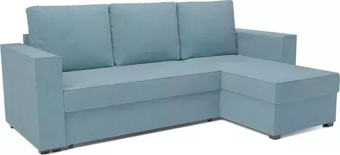 Диван угловой Mebel Ars Рим (голубой Luna 089)