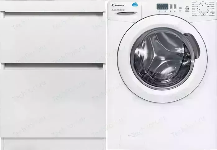 Тумба с раковиной Style line с Даллас Люкс 58 (120L) напольная, под стиральную машину, белая эмаль (2000551221006, 2000949095844)
