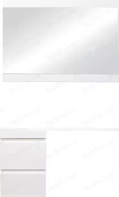 Мебель для ванной Style line Даллас Люкс 38 (100L) подвесная, под стиральную машину, белая