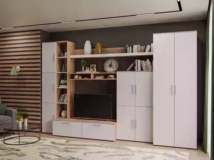 Гостиная Mebel Ars Мальта (дуб сонома/белый)