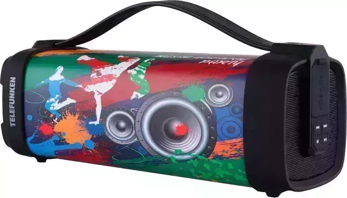 Портативная колонка TELEFUNKEN TF-PS1241B рисунок 12W 1.0 BT/USB 1500mAh (TF-PS1241B (ПРИНТ PAINT))