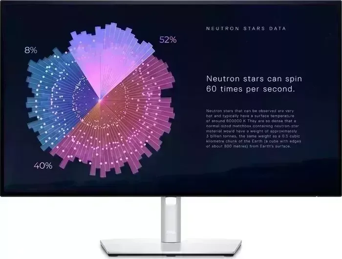 Монитор Dell U2722DE LCD 27'' 2560x1440, 60 Гц, IPS, 5 мс, 1000 : 1, 350 кд/кв.м, Dp, HDMI 60 5 : 1,