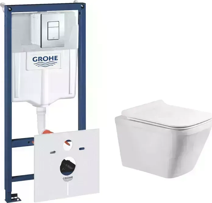 Комплект унитаза с инсталляцией BELBANGO Dory с и сиденьем микролифт (BB522ACHR, BB132SC, 38775001)