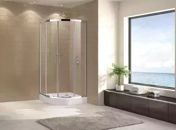 Душевой уголок CEZARES ECO-O R-2 90x90 с поддоном, прозрачный, хром (ECO-O-R-2-90-C-Cr, ЛП00180)