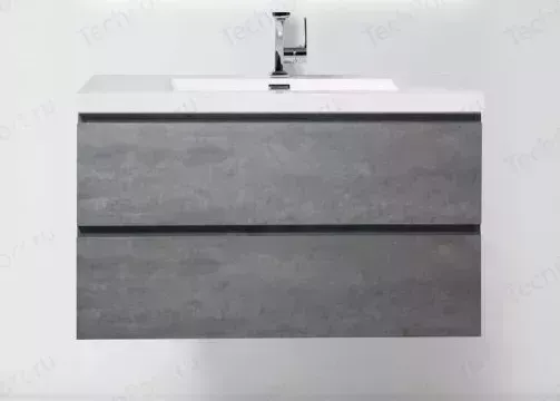 Тумба под раковину BELBANGO Luce 100x50 Stucco Cemento (LUCE-1000-2C-SO-SCM)