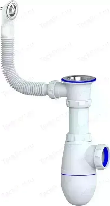 Сифон для кухонной мойки Unicorn D40 с выпуском 1 1/2, без отвода в канализацию (B421) с 1 в