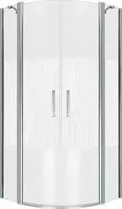 Душевой уголок Good Door Pandora R-100 с поддоном, профиль хром, стекло прозрачное с рисунком (ПД00052, ЛП00011)