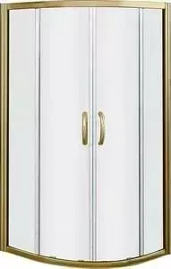 Душевой уголок Good Door Jazze R-100-C-BR профиль бронза, стекло прозрачное (ДЖ00013)