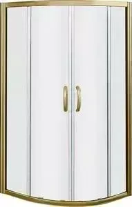 Душевой уголок Good Door Jazze R-90-C-BR профиль бронза, стекло прозрачное (ДЖ00012)