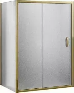 Душевой уголок Good Door Jazze WTW+SP-110-80 с поддоном, профиль бронза, стекло матовое (ДЖ00019, ДЖ00025, ЛП00001)