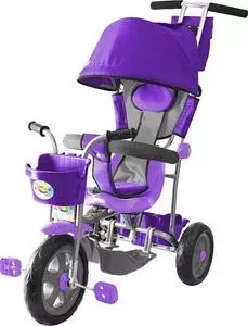 Трехколесный велосипед GALAXY Л001 Лучик с капюшоном фиолетовый
