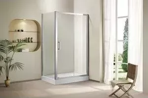 Душевой уголок CEZARES PORTA-D-AH-11-140/90-C-Cr с поддоном, профиль хром, стекло прозрачное