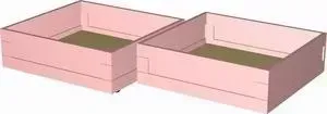 Ящики выкатные RooRoom яв-2Р 77x72 розовые