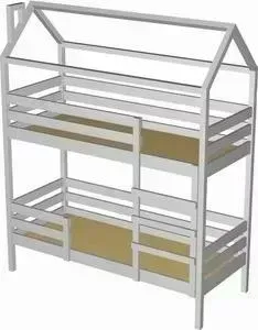 Кровать-домик RooRoom кд-7С 140x70 серый
