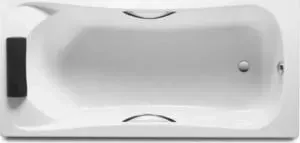 Акриловая ванна ROCA BeCool 170x80 см, с ручками, каркас, слив-перелив