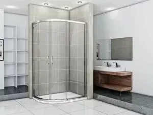 Душевой уголок Good Door Infinity R-120 с поддоном, профиль хром, стекло прозрачное (ИН00011, ЛП00015)