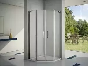 Душевой уголок Good Door Pandora 100 с поддоном, профиль хром, стекло прозрачное (ПД00036, ЛП00009)
