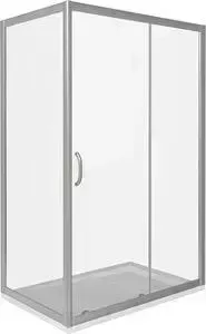 Душевой уголок Good Door Infinity WTW+SP-120-80 с поддоном, профиль хром, стекло прозрачное (ИН00026, ИН00039, ЛП00002)