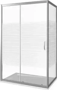 Душевой уголок Good Door Infinity WTW+SP-120-90-S-CH профиль хром, стекло прозрачное с рисунком (ИН00001, ИН00044)