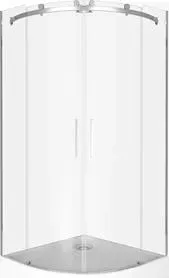 Душевой уголок Good Door Galaxy R-TD-100 с поддоном, профиль хром, стекло прозрачное (ГЛ00009, ЛП00011)
