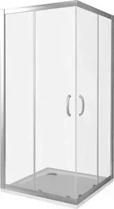 Душевой уголок Good Door Infinity CR-90 с поддоном, профиль хром, стекло прозрачное (ИН00017, ЛП00008)