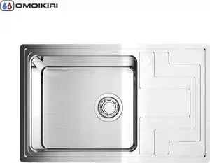 Мойка кухонная OMOIKIRI Mizu 78-L,780*480, нержавеющая сталь (4973010)