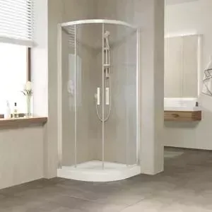 Душевой уголок Vegas Glass ZS-F 0100 01 01 профиль белый, стекло прозрачное