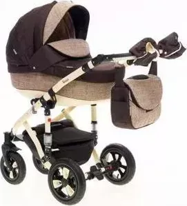 Коляска 2 в 1 BEBE-MOBILE 2 в 1 Toscana Бежевый с Коричневым вкраплением - Темно-Бежевый (KBMT-021591L)