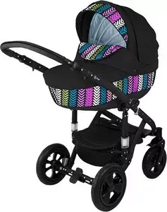 Коляска 2 в 1 BEBE-MOBILE 2 в 1 Toscana Белый в Принт - Графит (KBMT-021555G)
