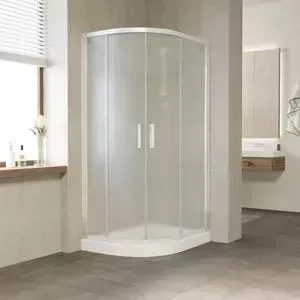 Душевой уголок Vegas Glass ZS-F 110*80 01 10 профиль белый, стекло сатин