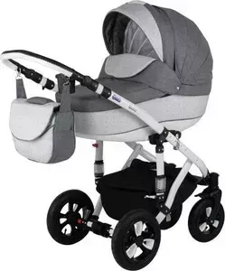 Коляска 2 в 1 BEBE-MOBILE 2 в 1 Toscana Св. Серый в Квадратик - Серый (KBMT-021581L)