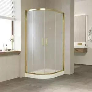 Душевой уголок Vegas Glass ZS-F 100*90 09 10 профиль золото, стекло сатин