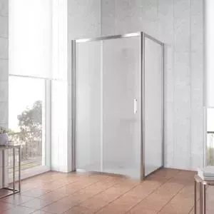 Душевой уголок Vegas Glass ZP+ZPV 110*80 08 10 профиль глянцевый хром, стекло сатин