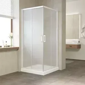 Душевой уголок Vegas Glass ZA 0120 01 10 профиль белый, стекло сатин