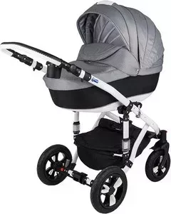 Коляска 2 в 1 BEBE-MOBILE 2 в 1 Toscana Серый с Черным вкраплением - Черный (KBMT-0215547G)
